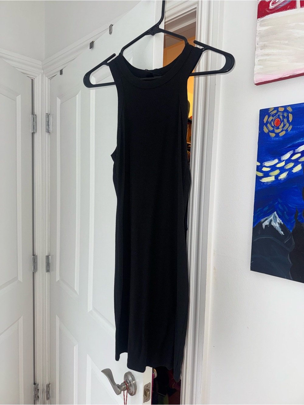 SHEIN Black Sleeveless Mini Dress with Racerback Neck